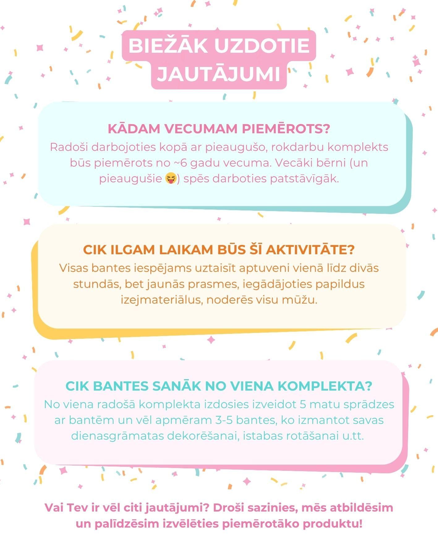 Lielais Rokdarbu Komplekts "Matu Bantes"